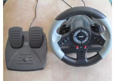 PS2 Steering Wheel with Foot Pedals